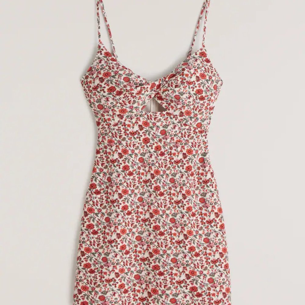 Abercrombie Twist-Front Cutout Mini Dress Size Large Never Worn With Tags